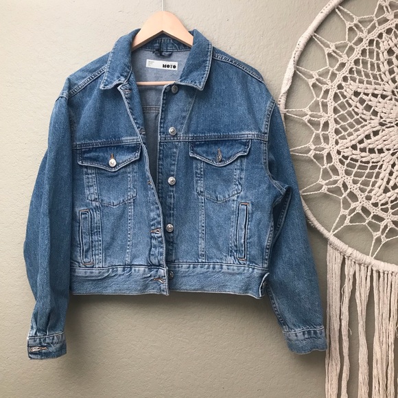 topshop cropped denim jacket